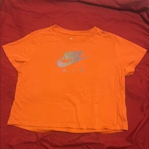 Nike Air Orange Tee with Silver Logo